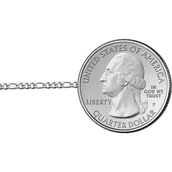 Sterling Silver Anklet for Women Italian Figaro Rope Snake Curb Chain Jewelry - Picture 3 of 6